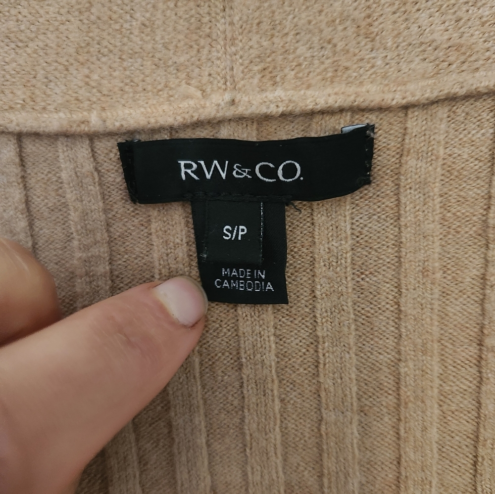 RW&CO Tan Ribbed Cardigan - Picture 4 of 7
